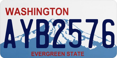 WA license plate AYB2576