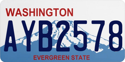 WA license plate AYB2578