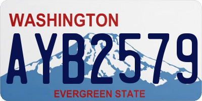 WA license plate AYB2579