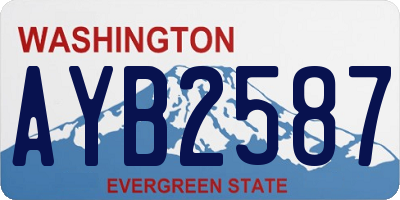 WA license plate AYB2587