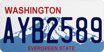 WA license plate AYB2589