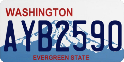 WA license plate AYB2590