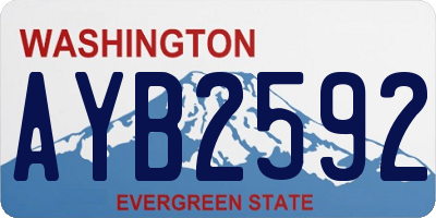 WA license plate AYB2592