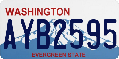 WA license plate AYB2595