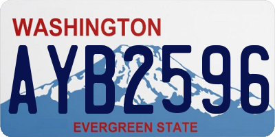 WA license plate AYB2596