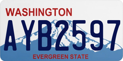 WA license plate AYB2597