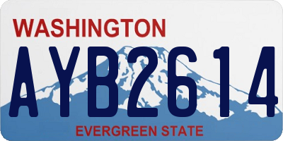 WA license plate AYB2614