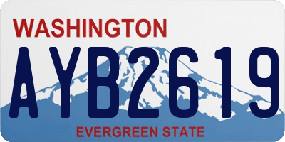 WA license plate AYB2619