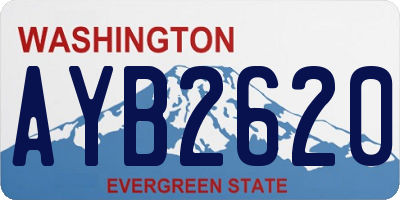 WA license plate AYB2620