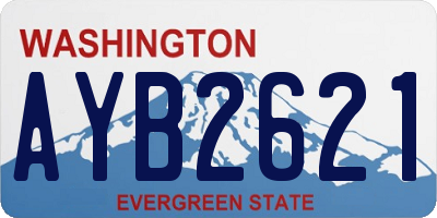 WA license plate AYB2621