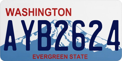 WA license plate AYB2624