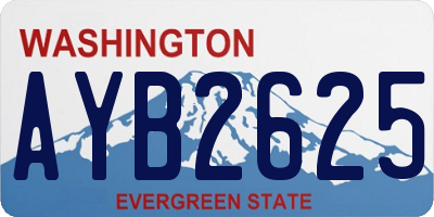 WA license plate AYB2625