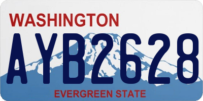 WA license plate AYB2628