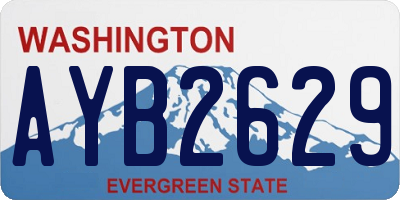 WA license plate AYB2629