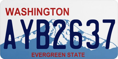 WA license plate AYB2637