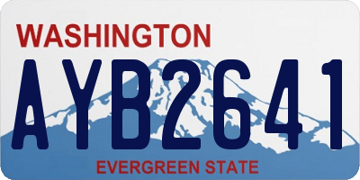 WA license plate AYB2641