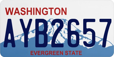 WA license plate AYB2657