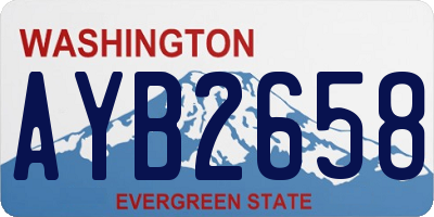 WA license plate AYB2658