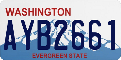 WA license plate AYB2661
