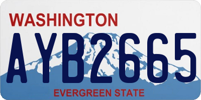 WA license plate AYB2665
