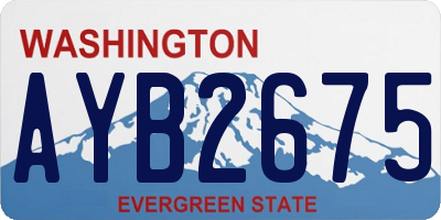 WA license plate AYB2675