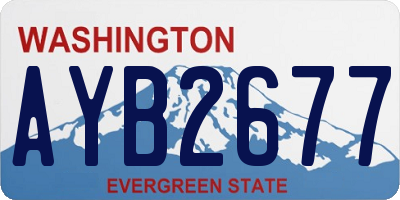 WA license plate AYB2677