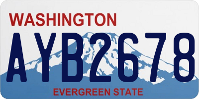 WA license plate AYB2678