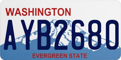 WA license plate AYB2680