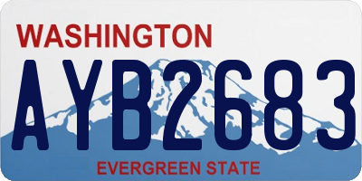 WA license plate AYB2683