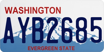 WA license plate AYB2685