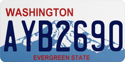 WA license plate AYB2690