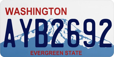 WA license plate AYB2692