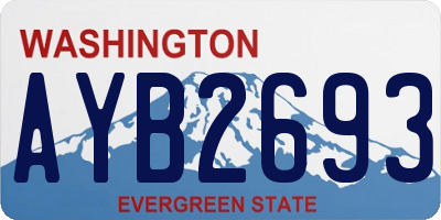 WA license plate AYB2693