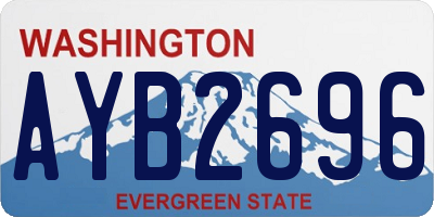 WA license plate AYB2696