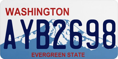 WA license plate AYB2698
