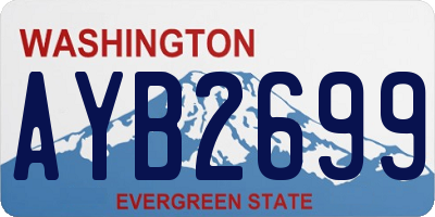 WA license plate AYB2699