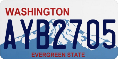 WA license plate AYB2705
