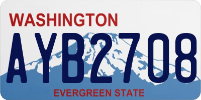 WA license plate AYB2708