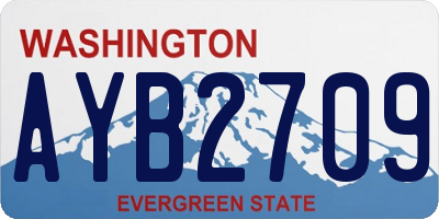 WA license plate AYB2709