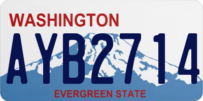 WA license plate AYB2714