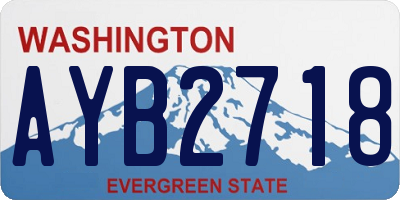 WA license plate AYB2718