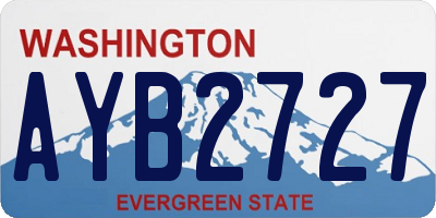 WA license plate AYB2727