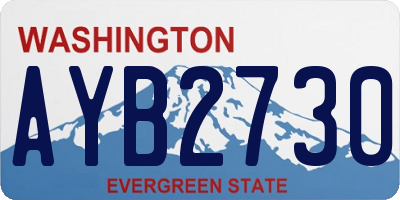 WA license plate AYB2730