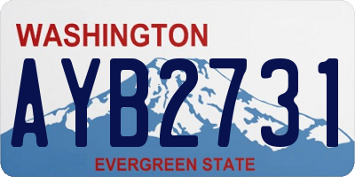 WA license plate AYB2731