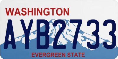 WA license plate AYB2733