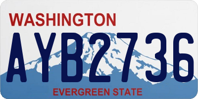 WA license plate AYB2736