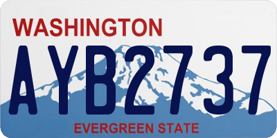WA license plate AYB2737