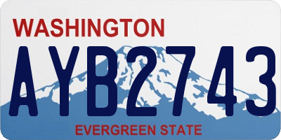 WA license plate AYB2743