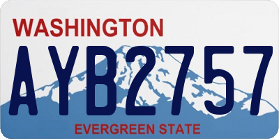 WA license plate AYB2757