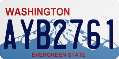 WA license plate AYB2761